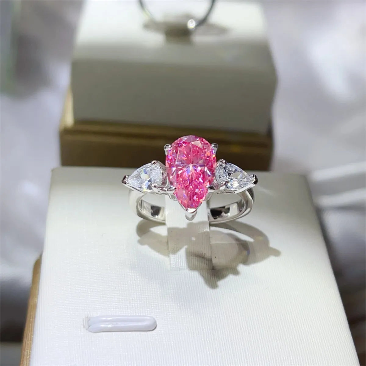 2 Carat Moissanite Ring - Platinum Plated 925 Sterling Silver Luxury