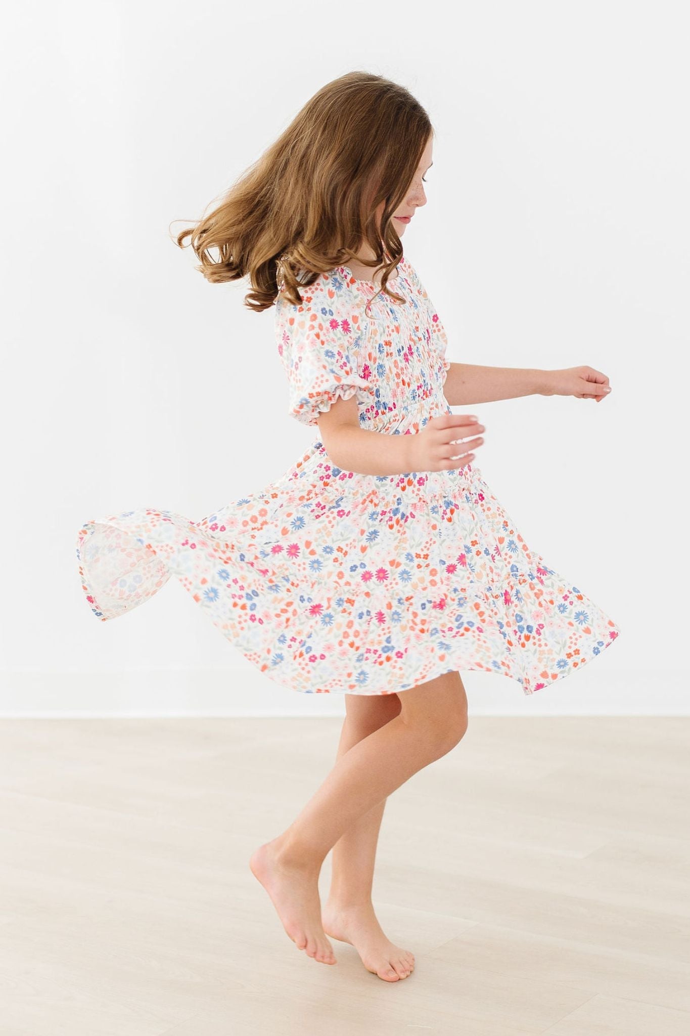 Meadow Magic Smocked Ruffle Dress - Kids