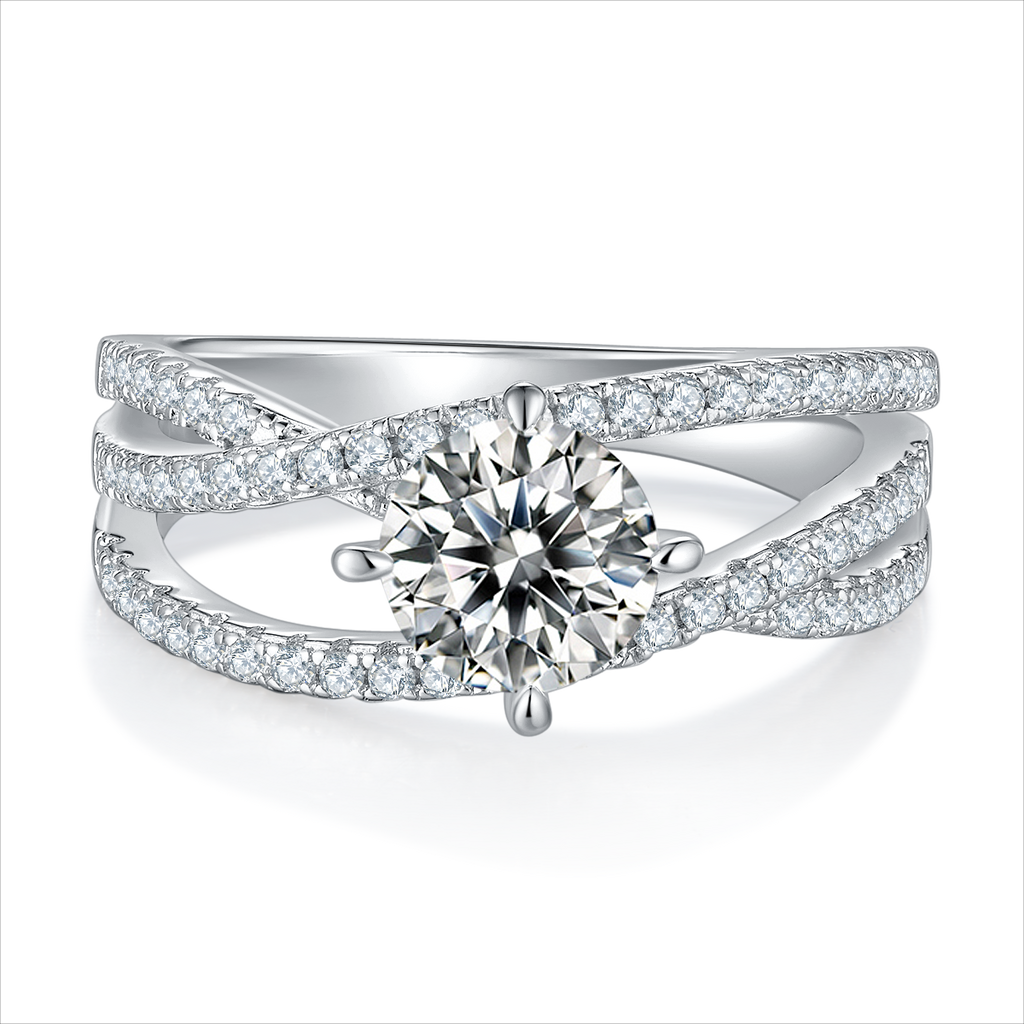 1 Carat Moissanite Ring - 925 Sterling Silver Luxury
