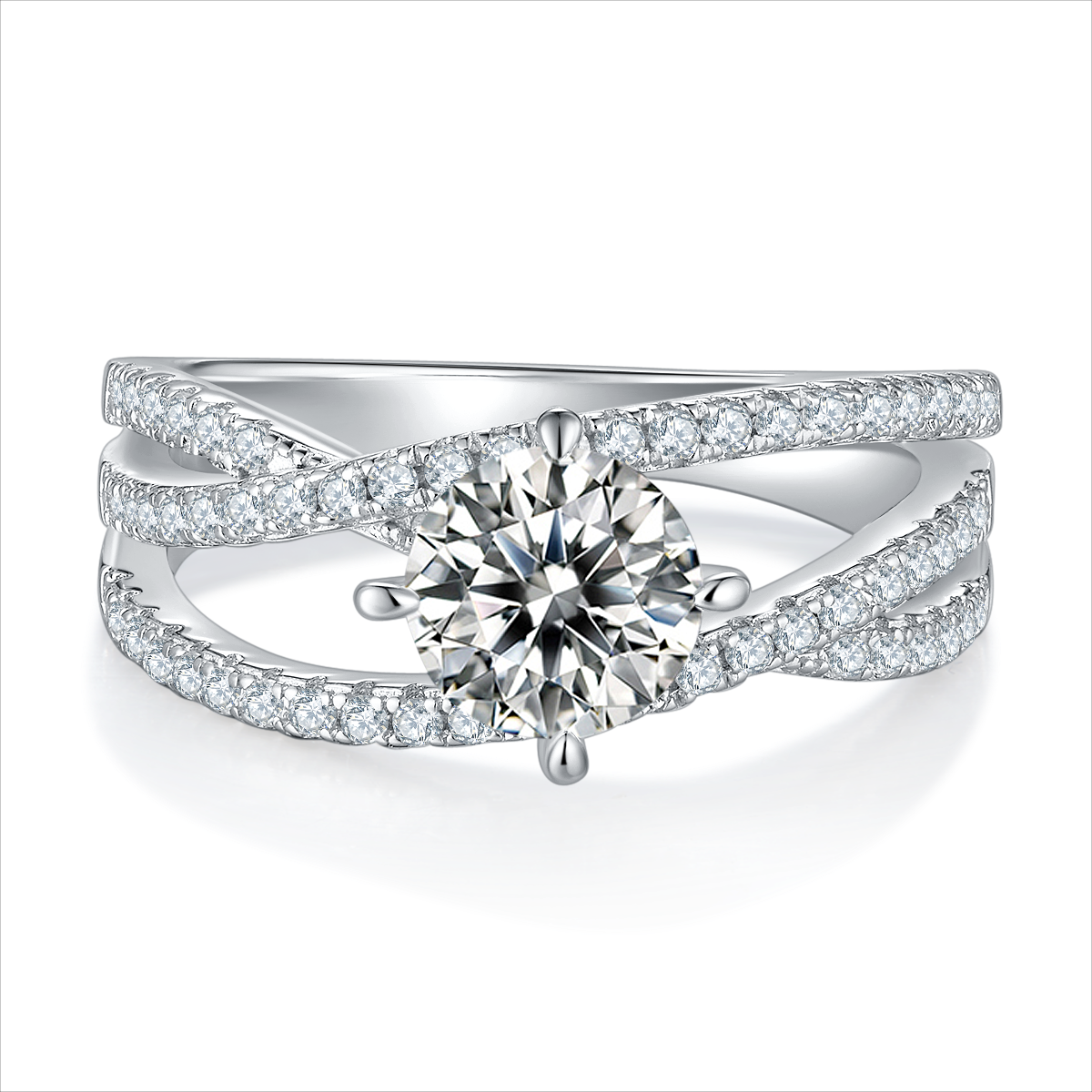 1 Carat Moissanite Ring - 925 Sterling Silver Luxury