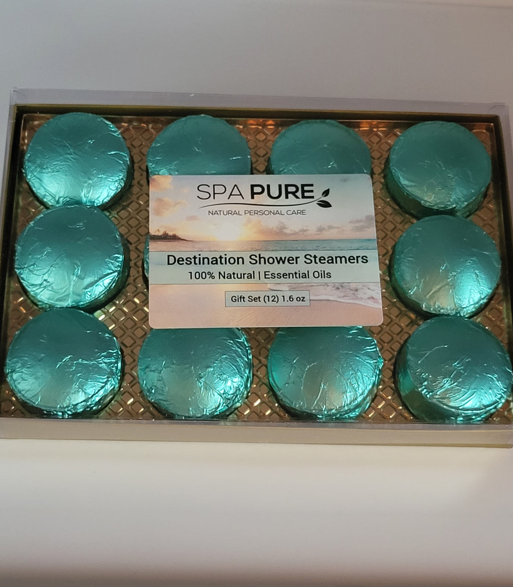 Destination Shower Steamers Gift Set - 12 Pack Summer Scents