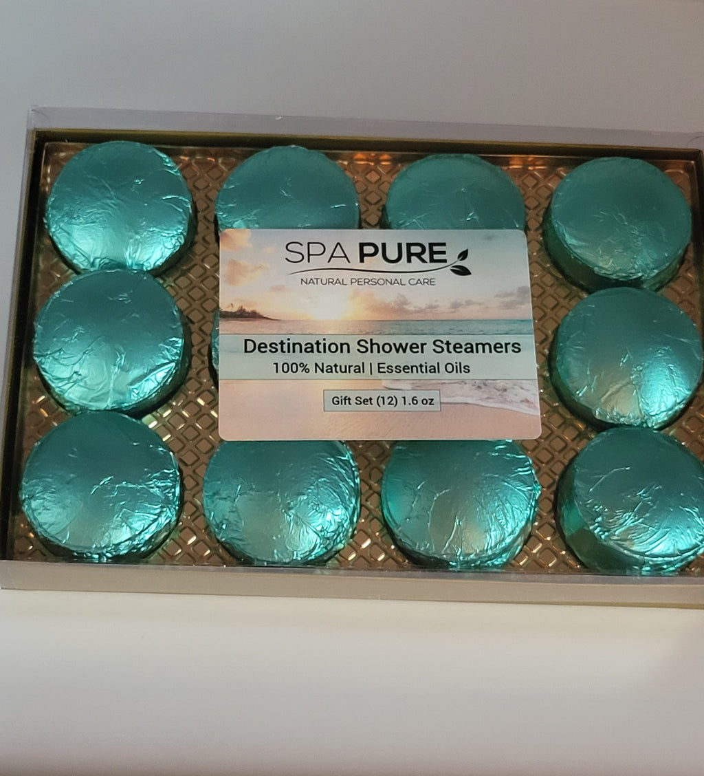 Destination Shower Steamers Gift Set - 12 Pack Summer Scents