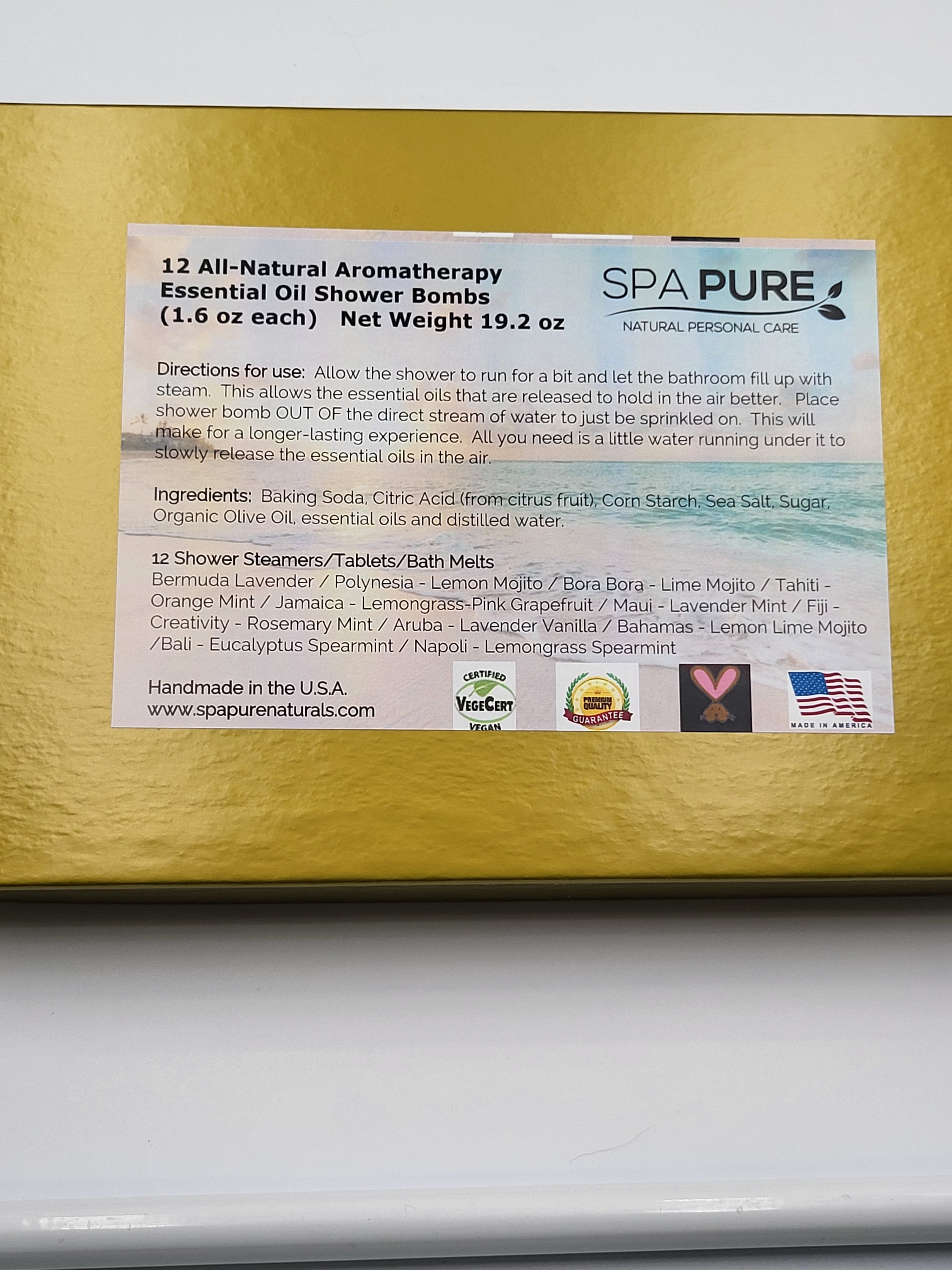 Destination Shower Steamers Gift Set - 12 Pack Summer Scents