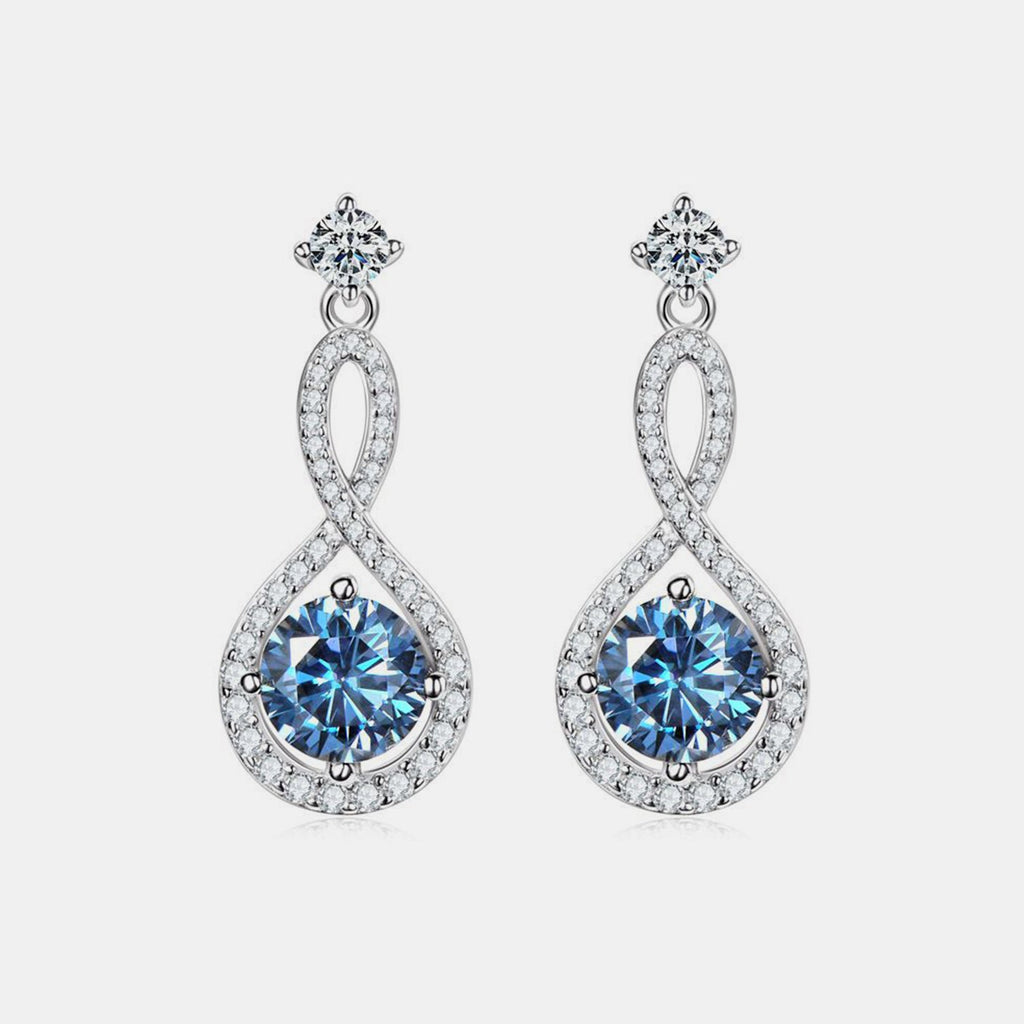 1 Carat Moissanite Earrings - 925 Sterling Silver Luxury
