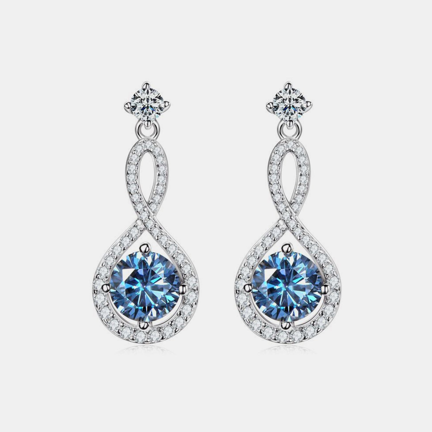 1 Carat Moissanite Earrings - 925 Sterling Silver Luxury