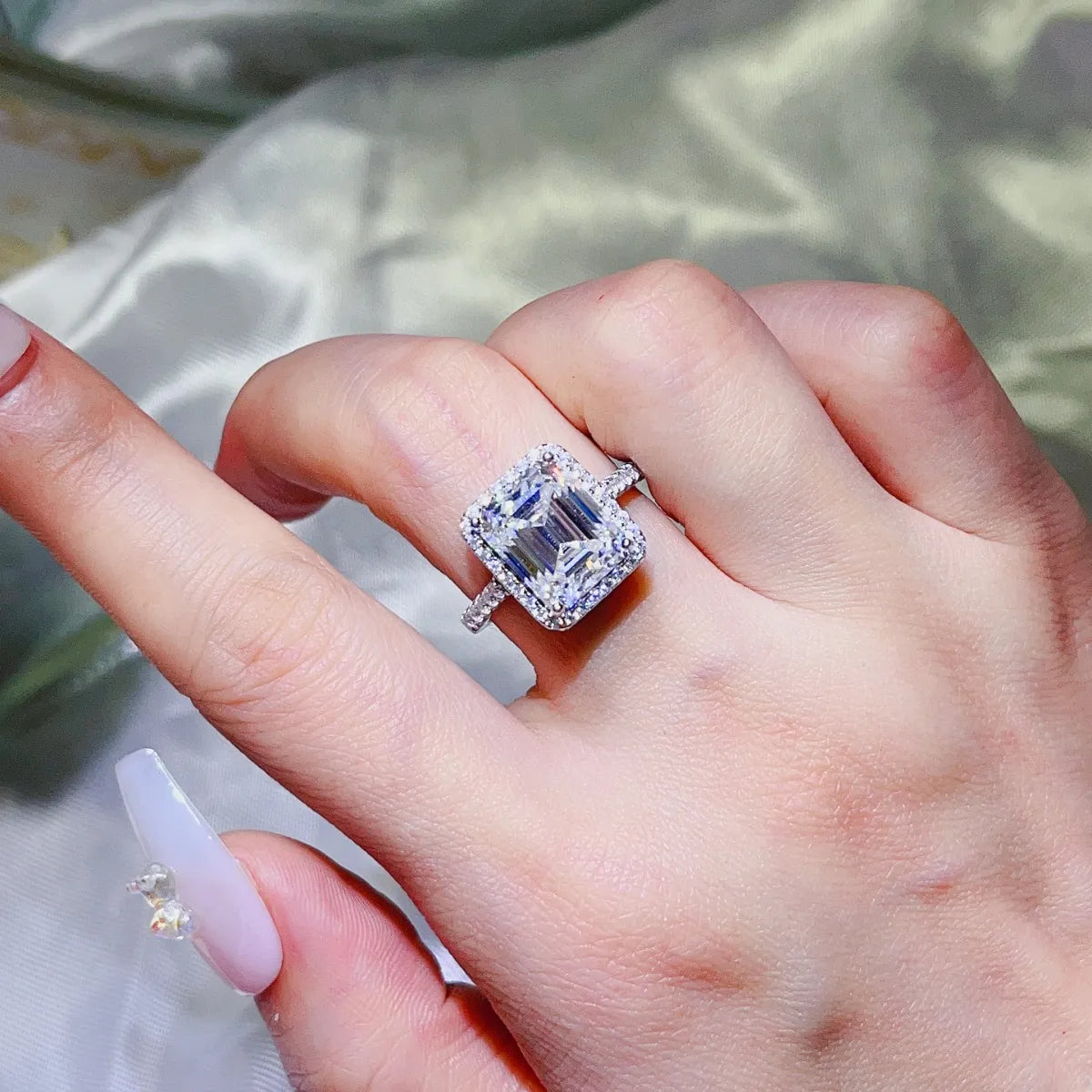 5 Carat Moissanite Ring - 925 Sterling Silver Luxury