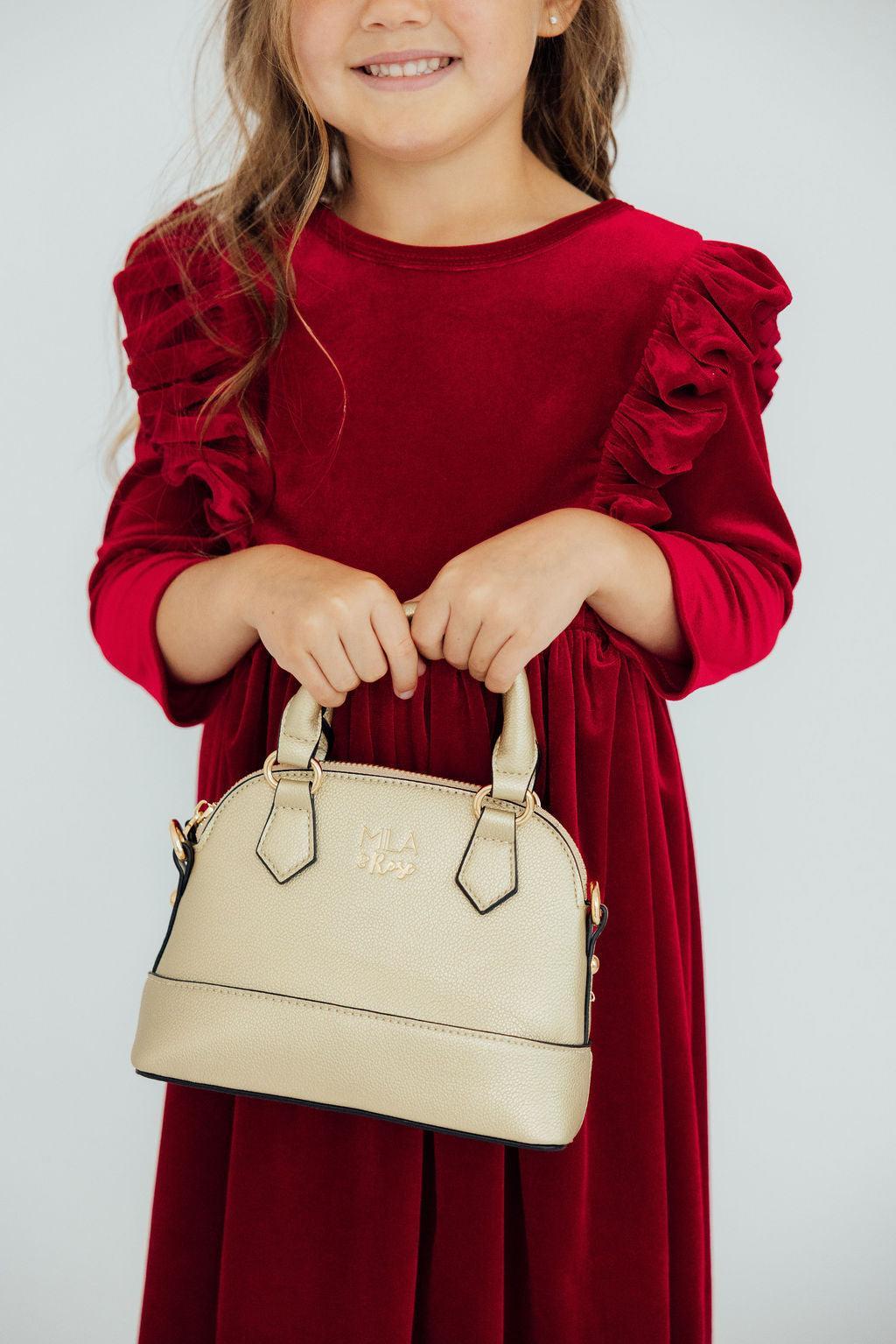 Gold Metallic Crossbody Purse - Kids