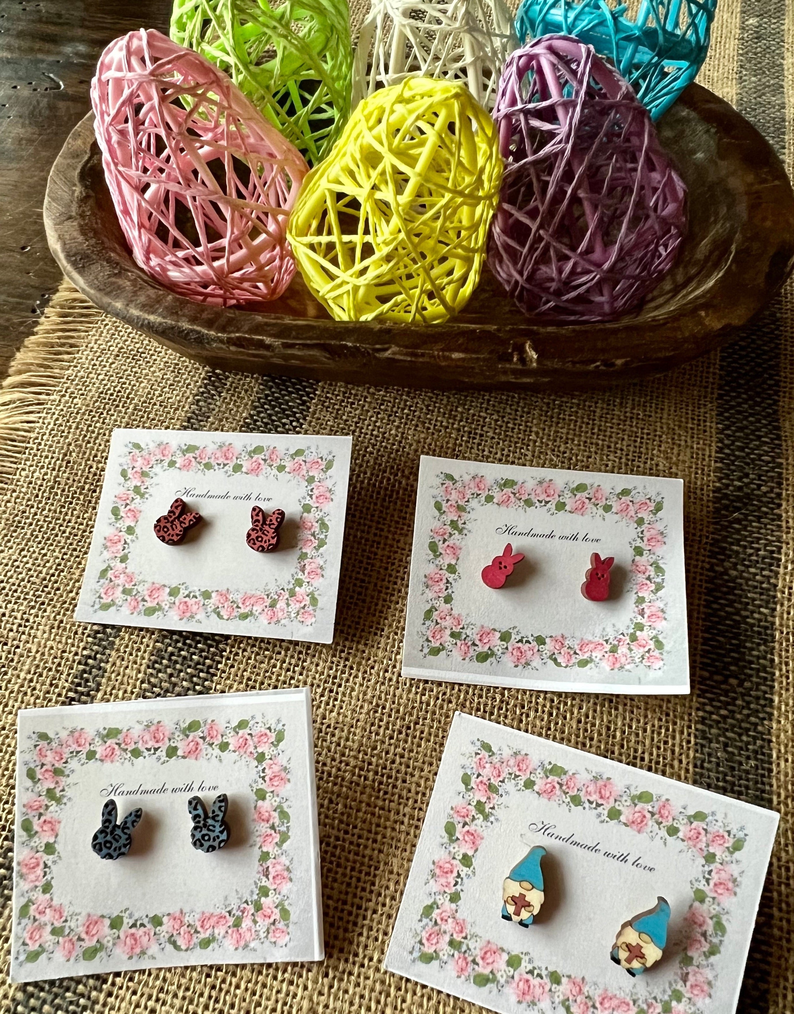 Wooden Earrings - Multiple Designs