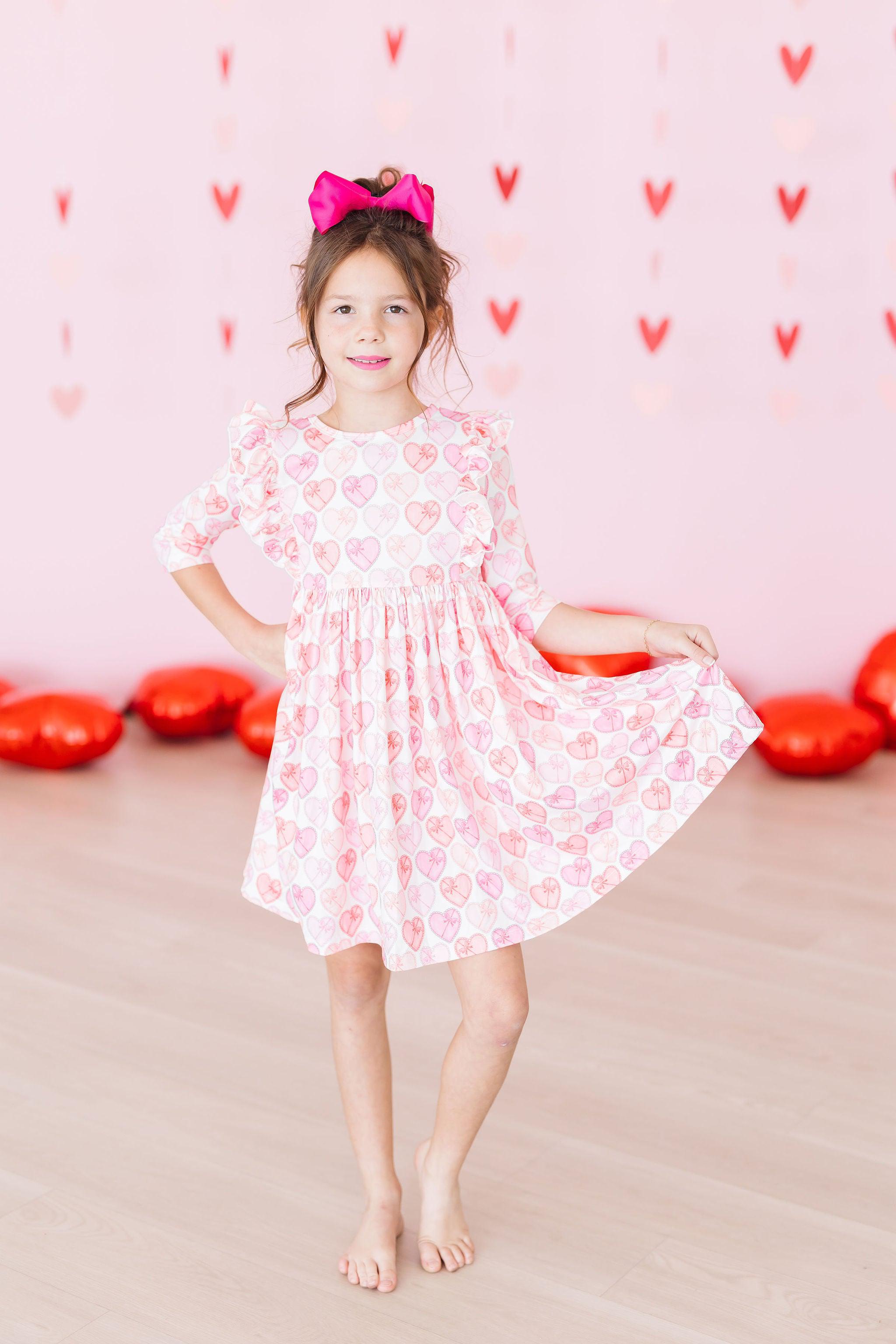 Melt My Heart Ruffle Twirl Dress - Kids