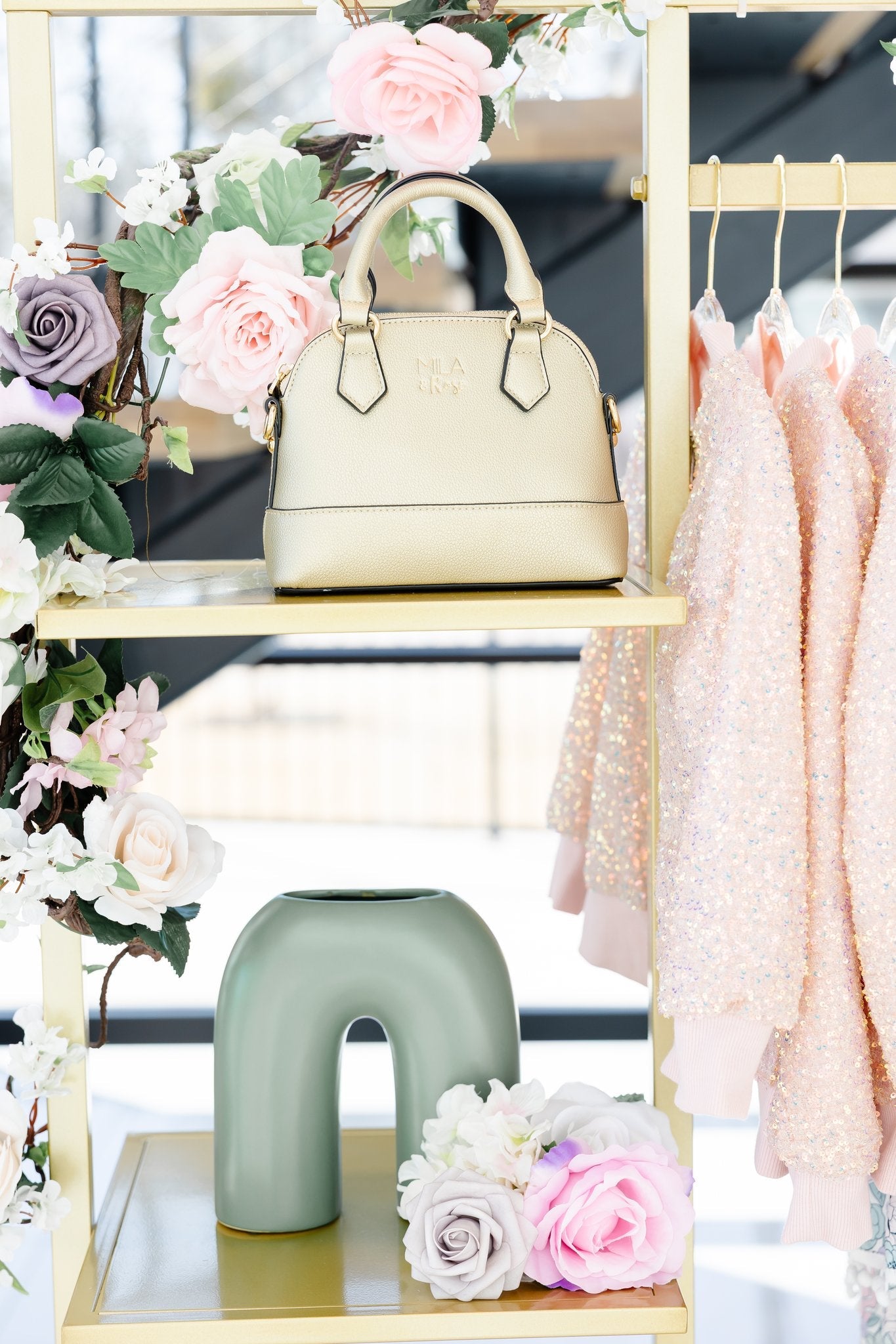 Gold Metallic Crossbody Purse - Kids