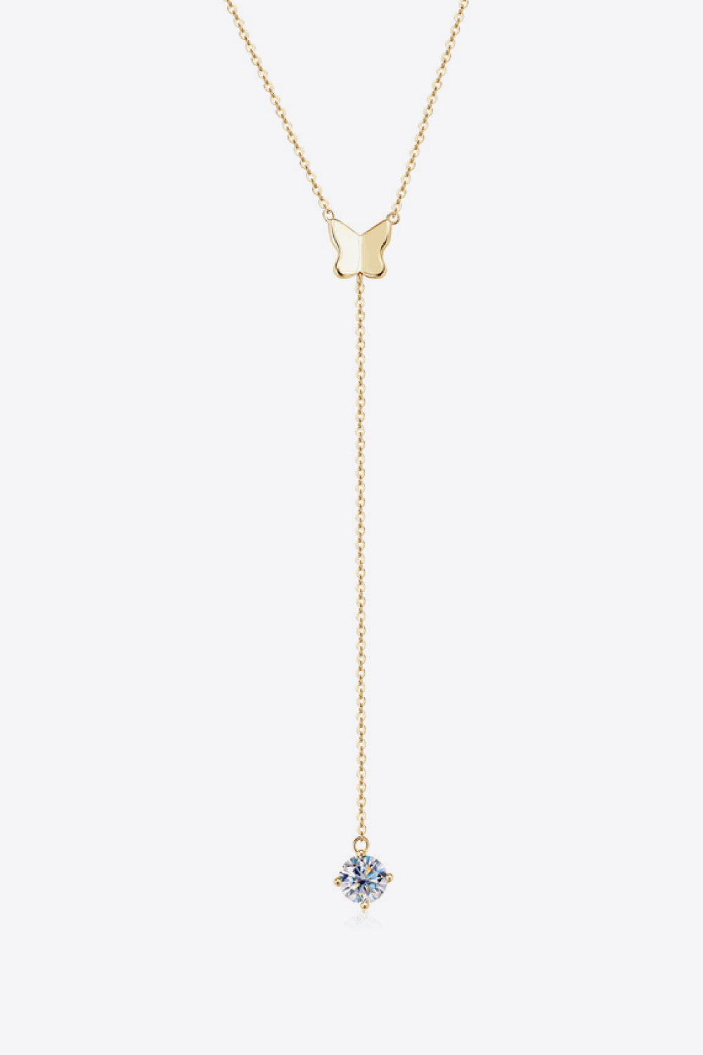 1 Carat Moissanite Necklace - Platinum & Gold Plated 925 Sterling Silver