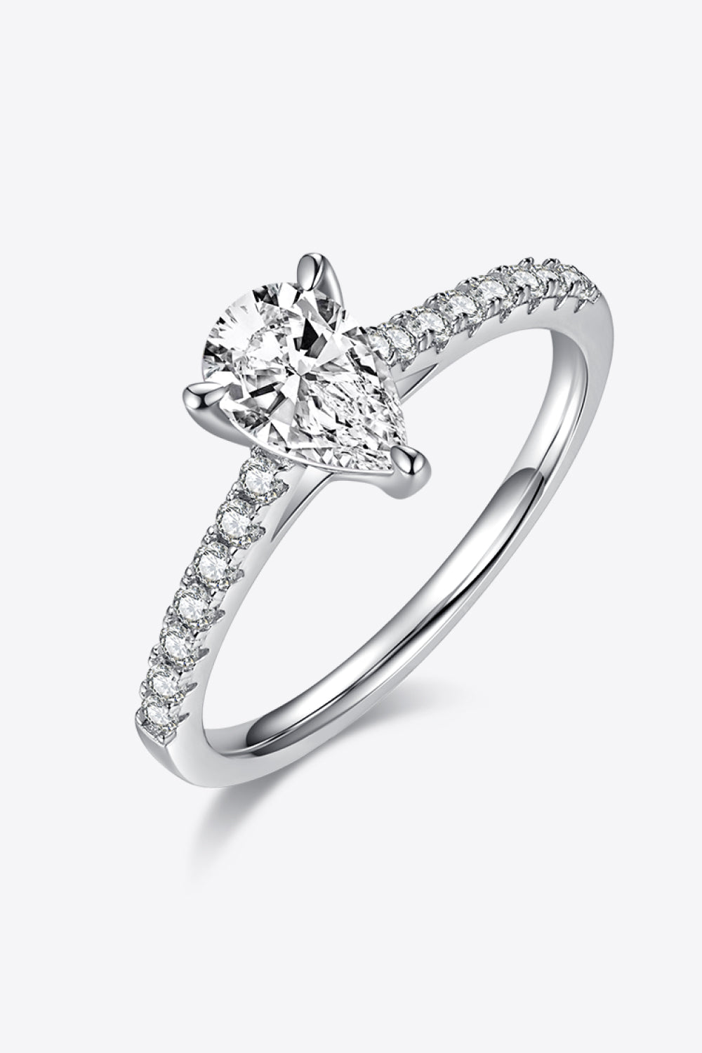 1 Carat Moissanite Side Stone Ring - 925 Sterling Silver Luxury
