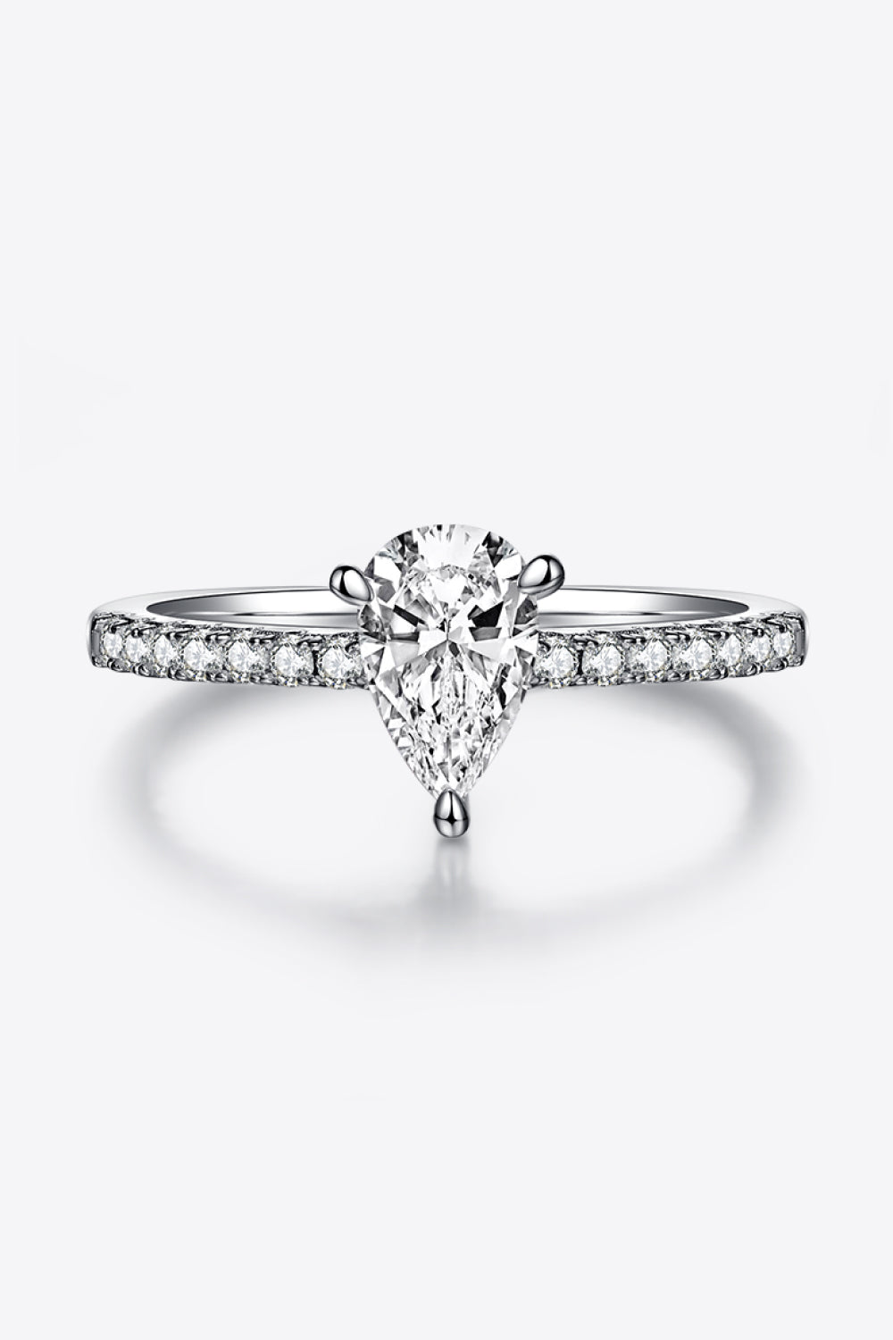 1 Carat Moissanite Side Stone Ring - 925 Sterling Silver Luxury