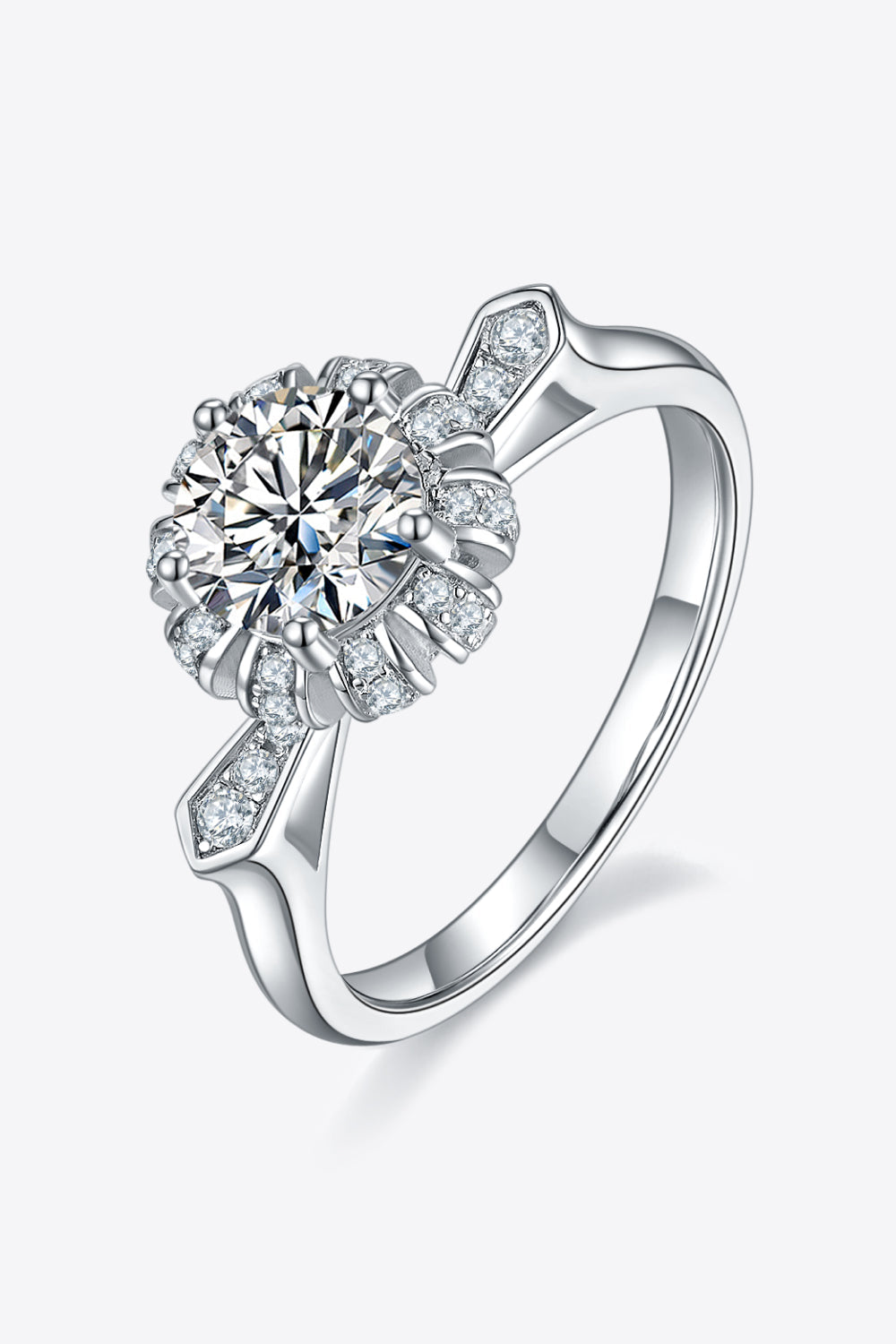 1 Carat Moissanite Ring - 925 Sterling Silver Luxury