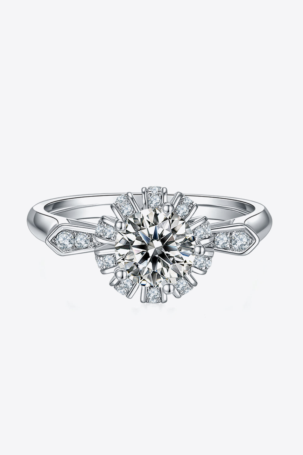1 Carat Moissanite Ring - 925 Sterling Silver Luxury