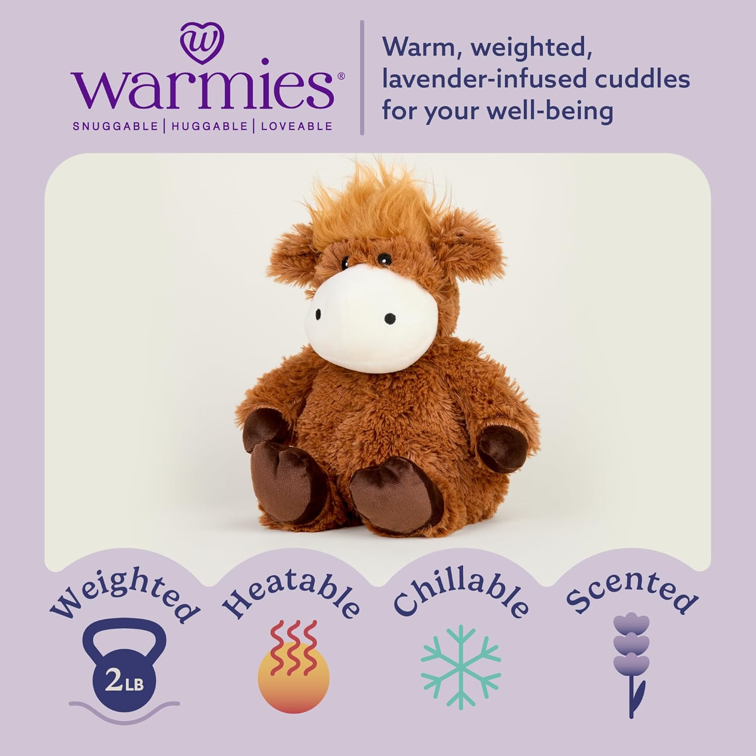 Warmies Highland Cow Heated Plush
