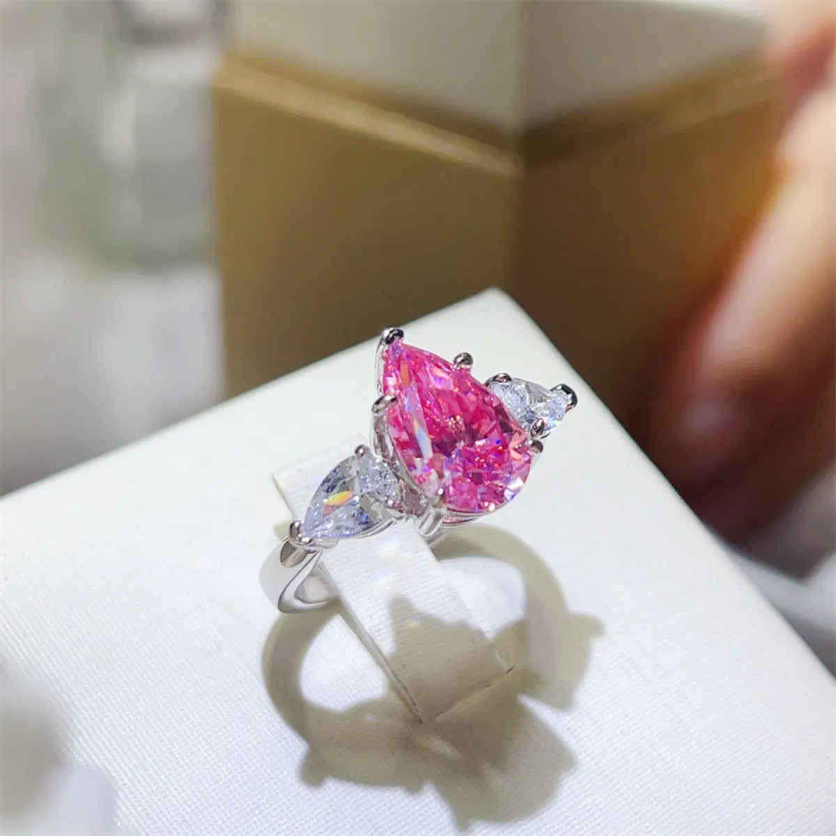 2 Carat Moissanite Ring - Platinum Plated 925 Sterling Silver Luxury