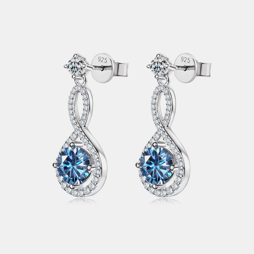 1 Carat Moissanite Earrings - 925 Sterling Silver Luxury