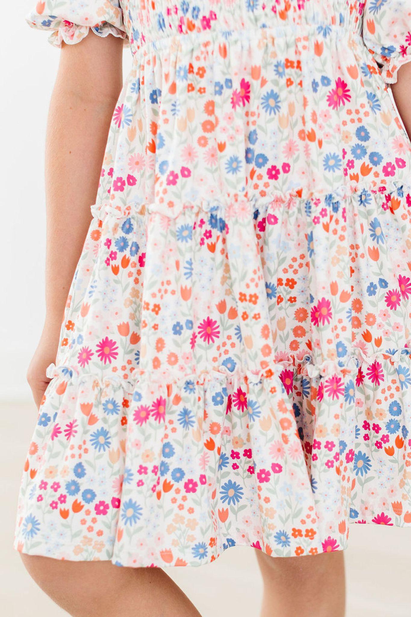 Meadow Magic Smocked Ruffle Dress - Kids