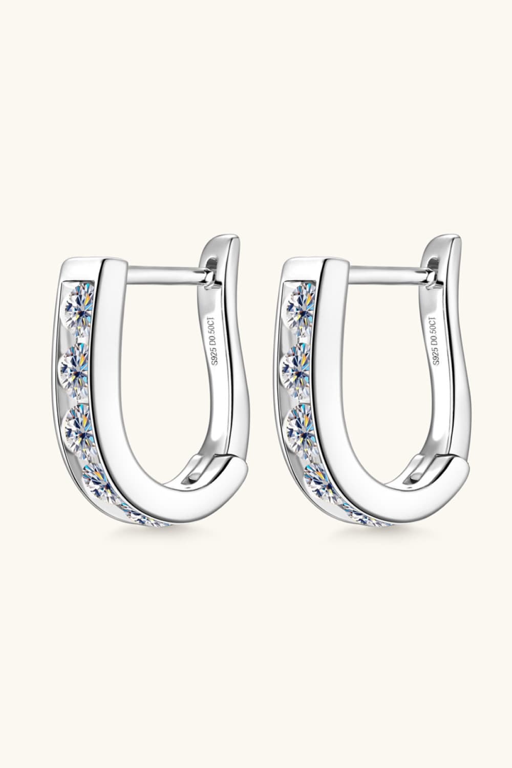 1 Carat Moissanite Earrings - Platinum & Gold Plated 925 Sterling Silver
