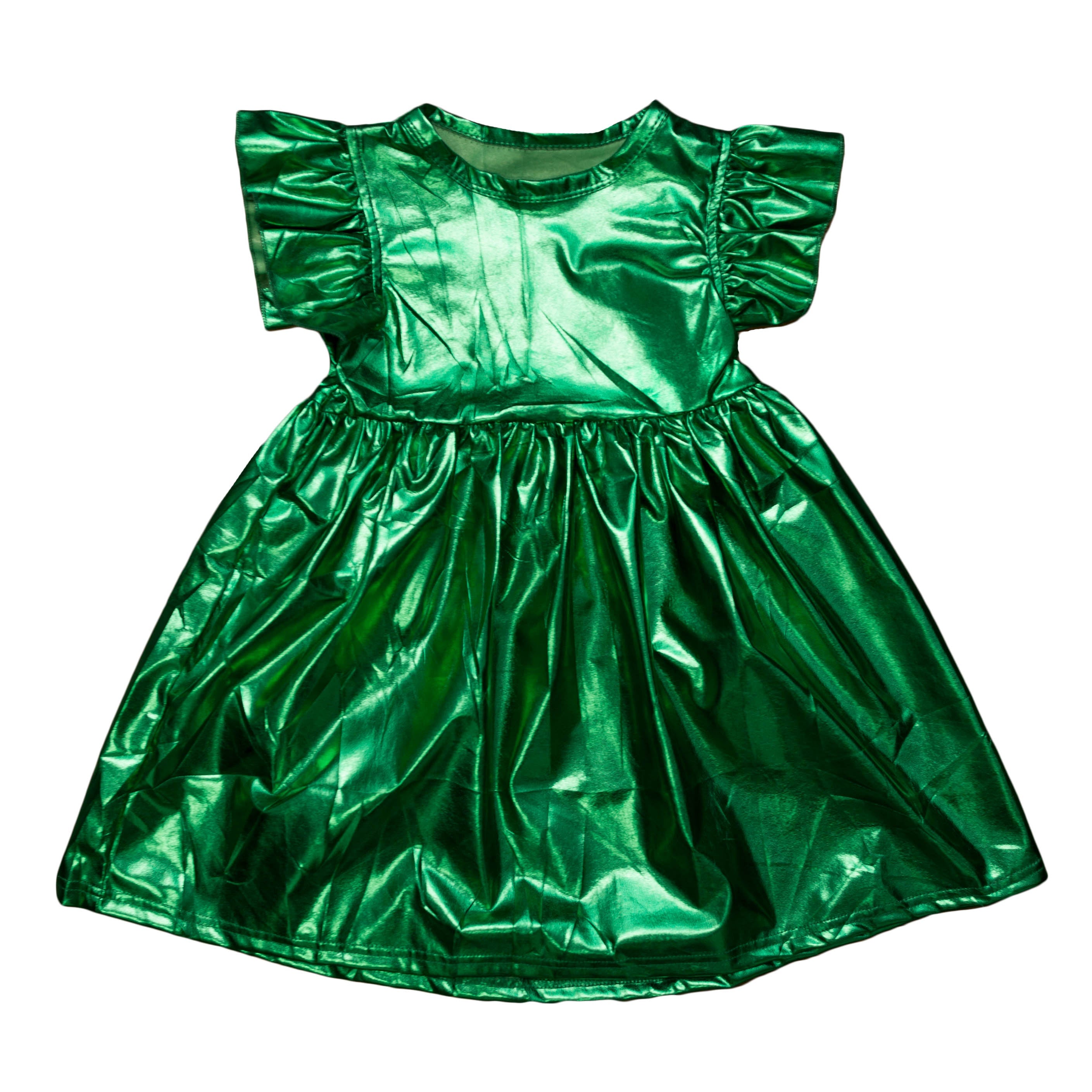 Green Metallic Dress - Adult