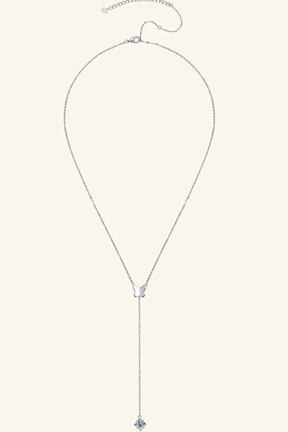 1 Carat Moissanite Necklace - Platinum & Gold Plated 925 Sterling Silver