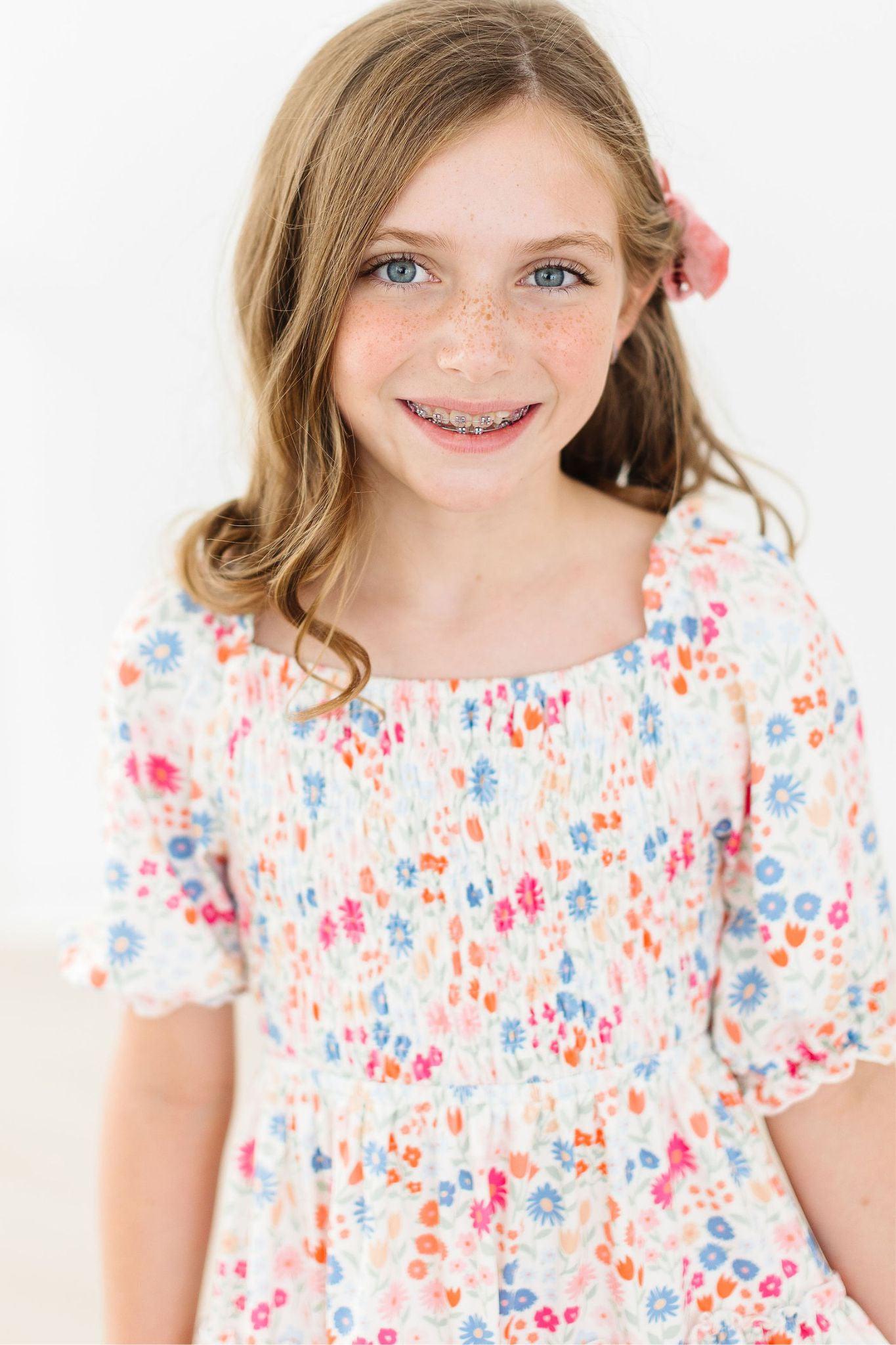 Meadow Magic Smocked Ruffle Dress - Kids