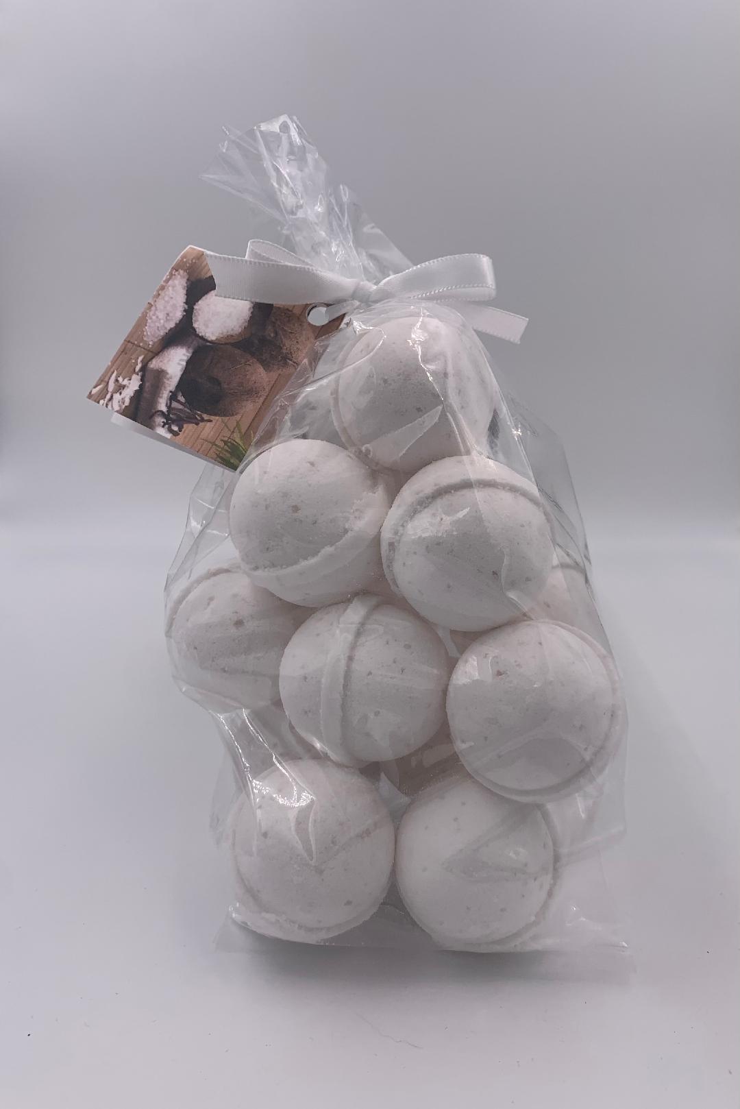 Coconut Vanilla Bath Bombs Gift Bag - 14 Pack Dry Skin