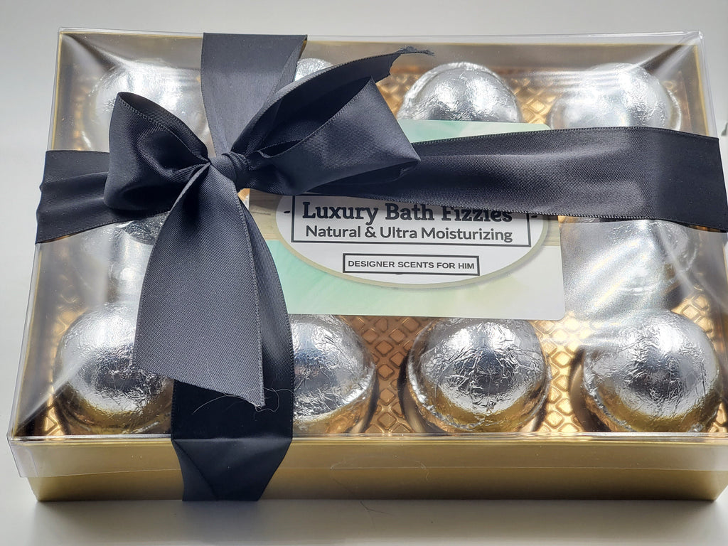 Designer Scents Bath Bomb Gift Set for Men - 12 Pack