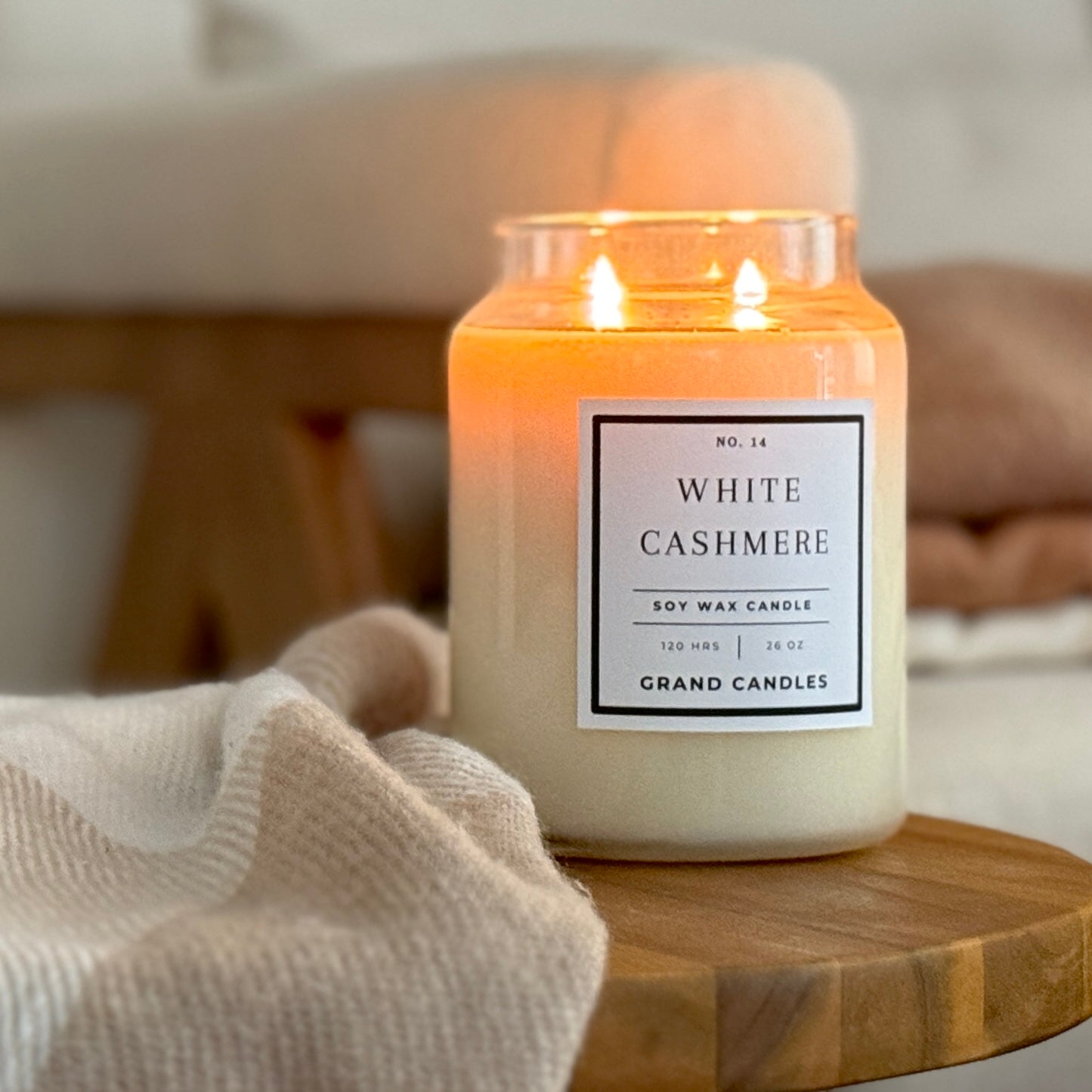 White Cashmere Candle - Luxury Scented Soy Candle