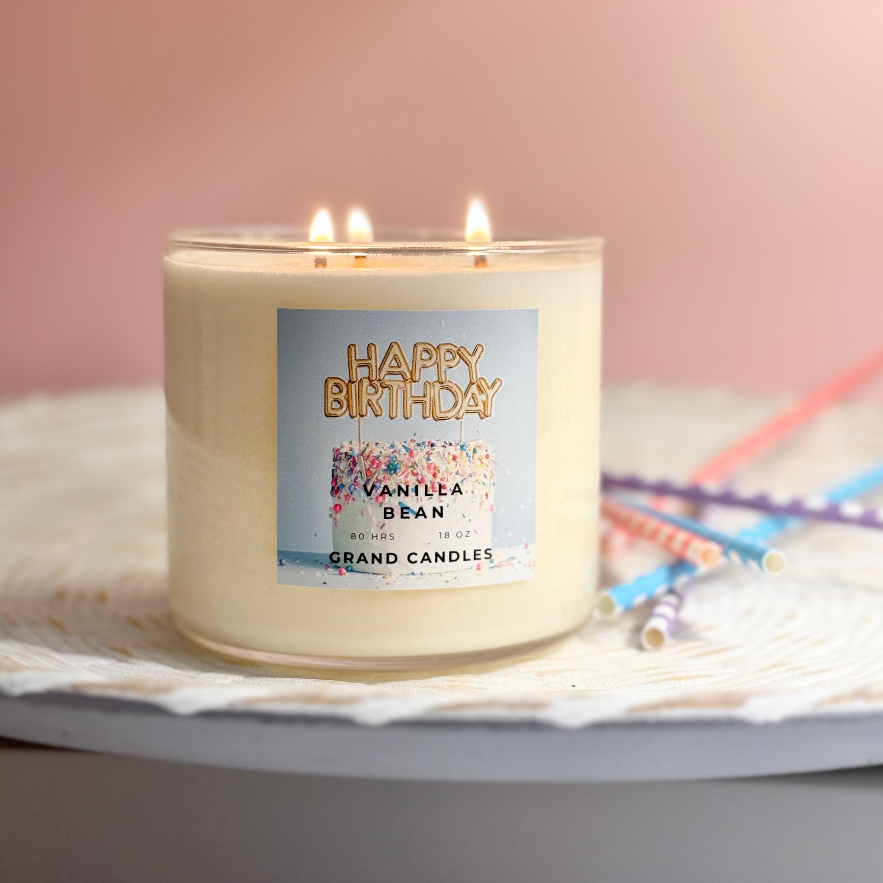 Happy Birthday Candle - Luxury Scented Soy Candle