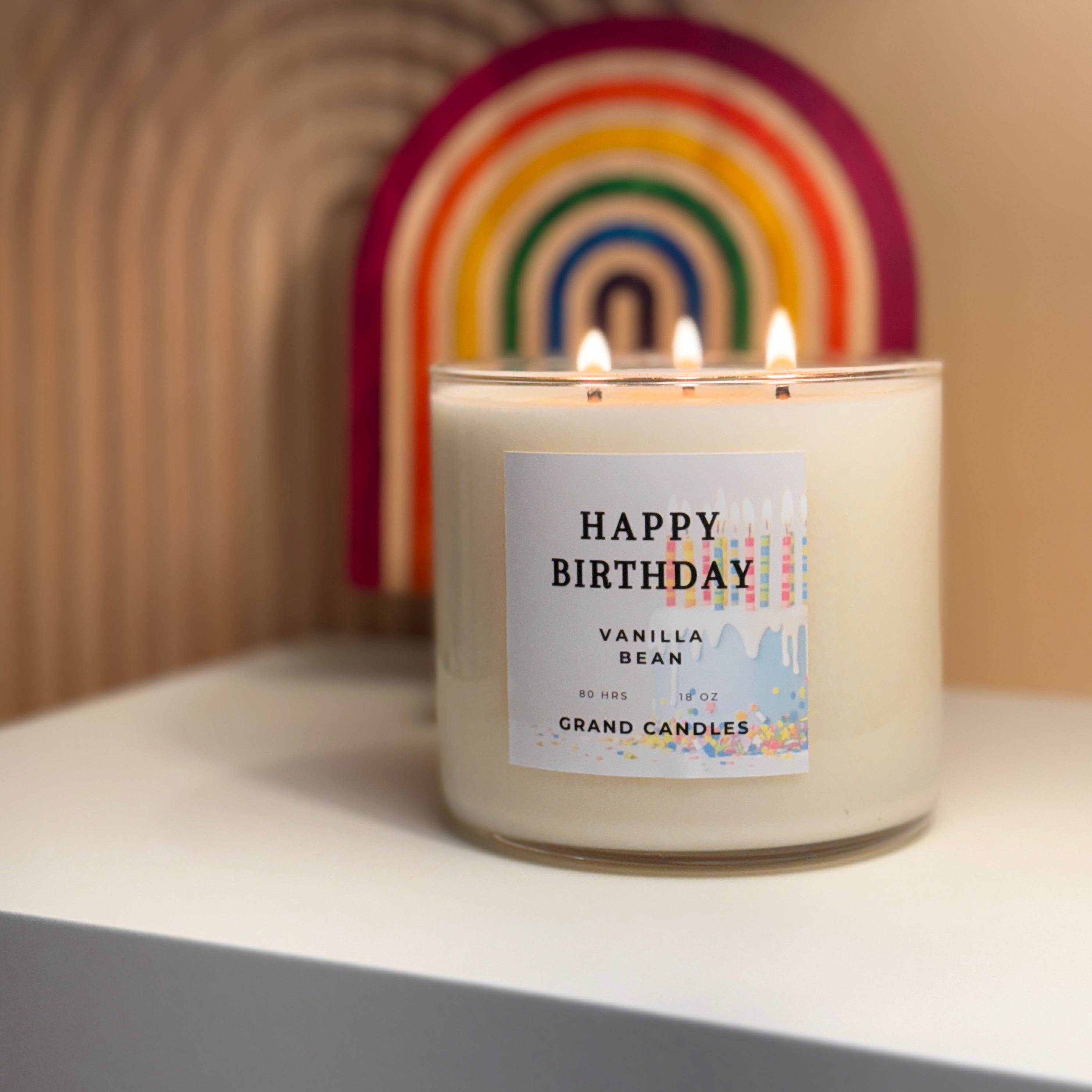 Happy Birthday Candle - Luxury Scented Soy Candle