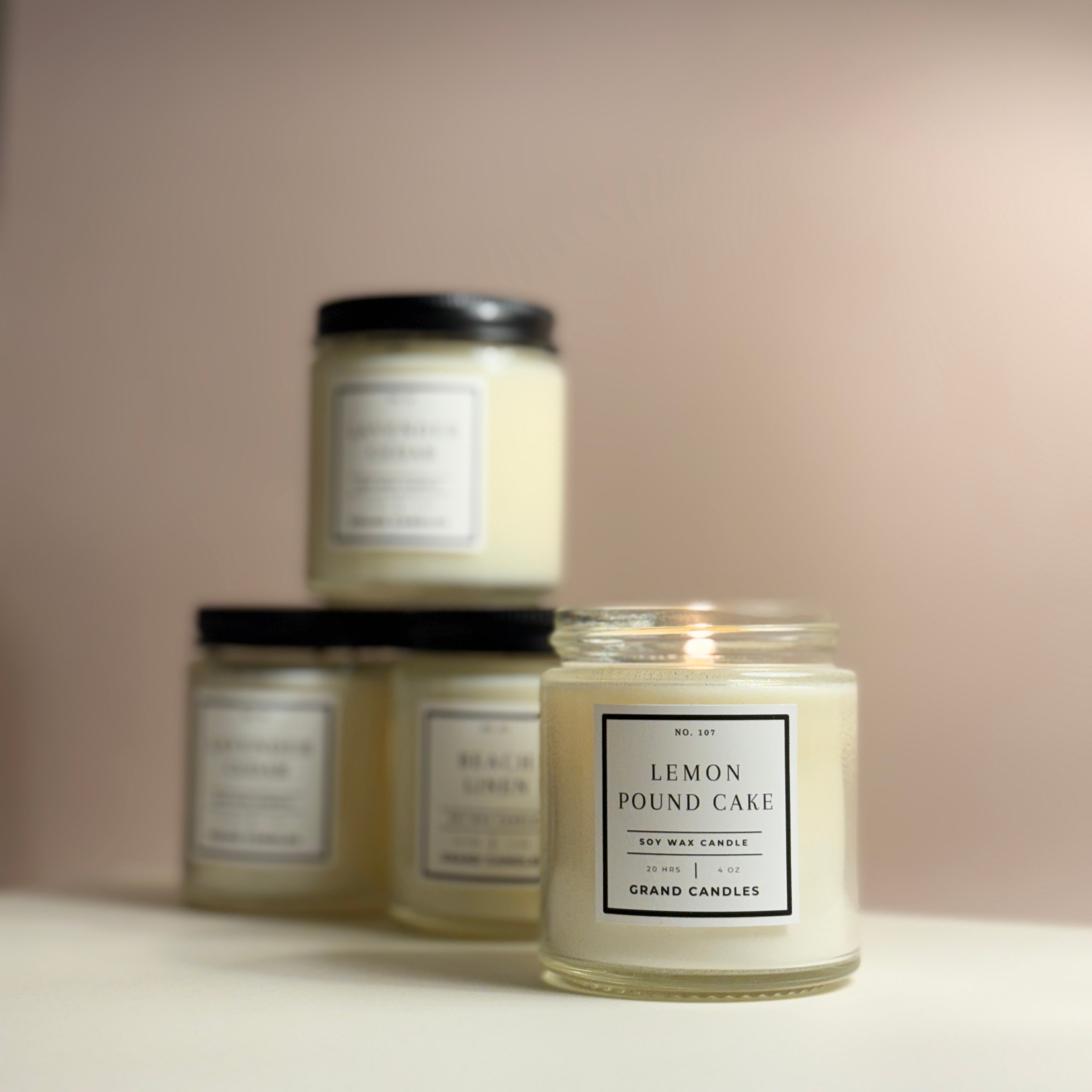 Lemon Pound Cake Candle - Luxury Scented Soy Candle