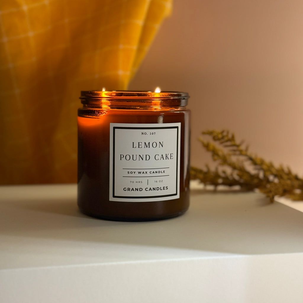 Lemon Pound Cake Candle - Luxury Scented Soy Candle
