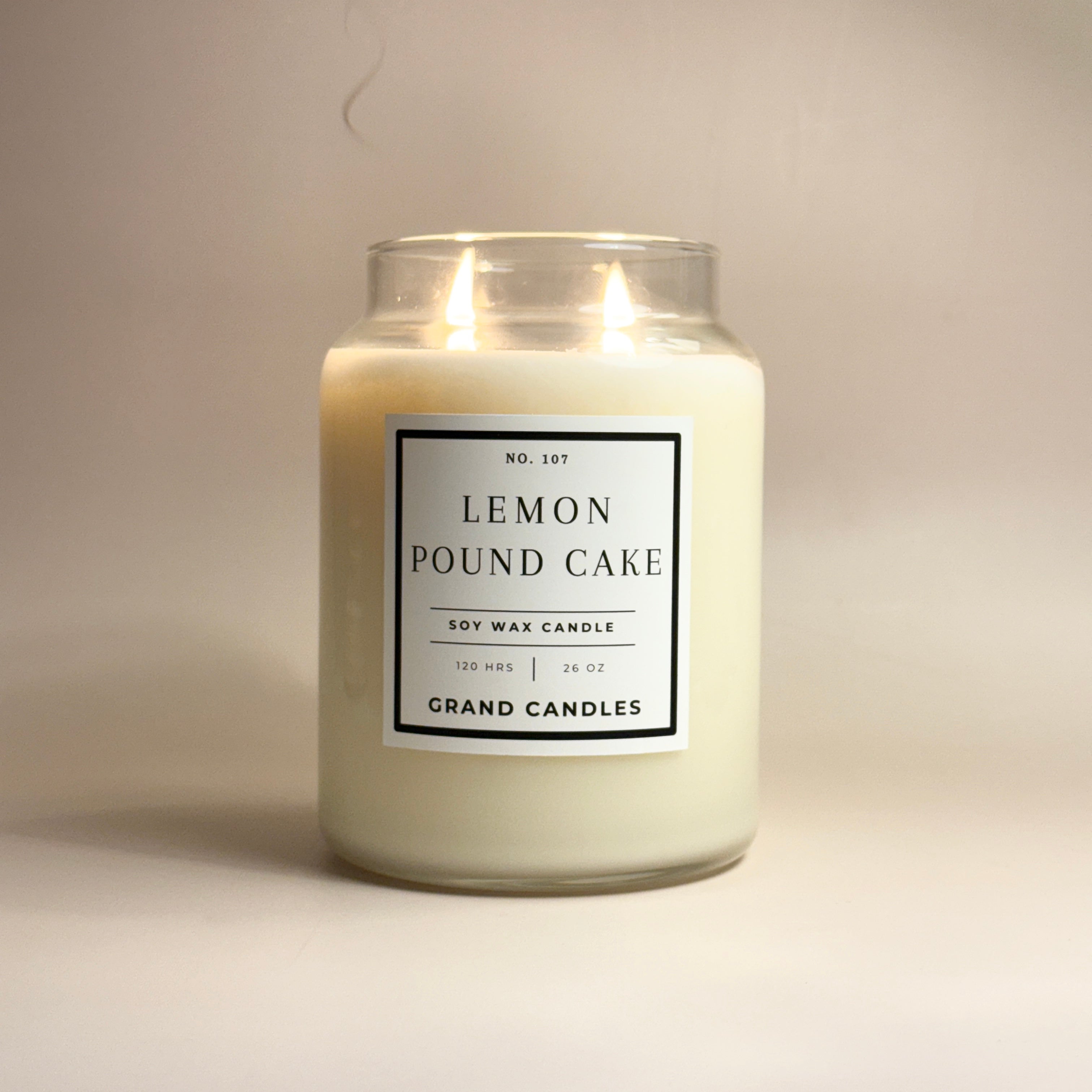 Lemon Pound Cake Candle - Luxury Scented Soy Candle