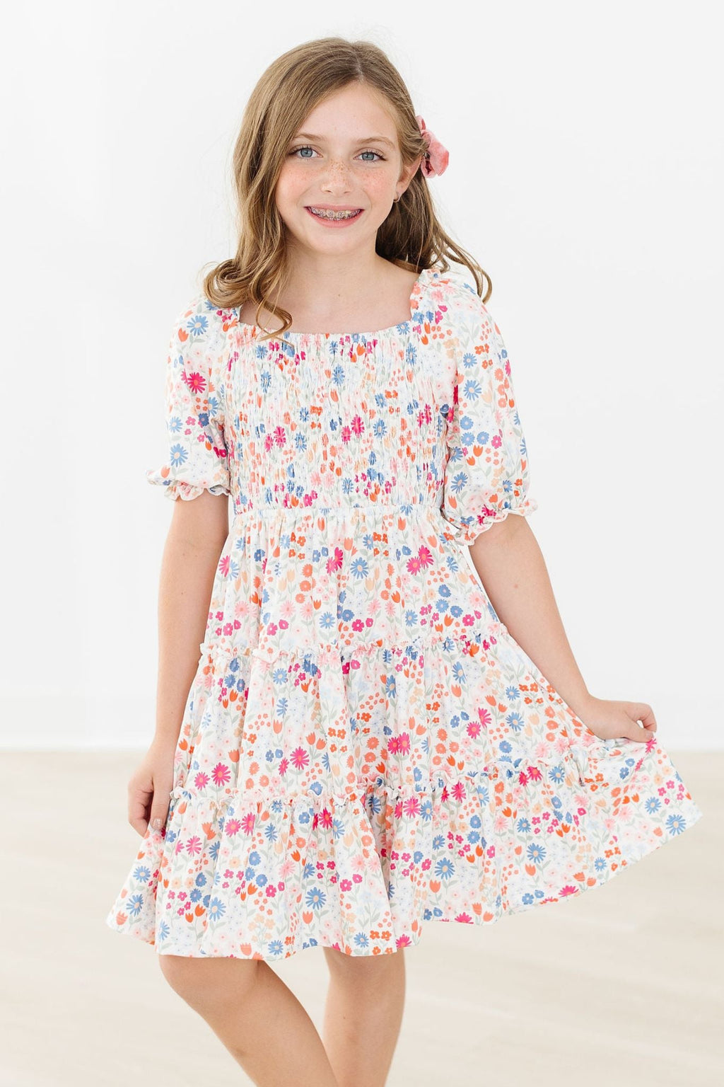 Meadow Magic Smocked Ruffle Dress - Kids