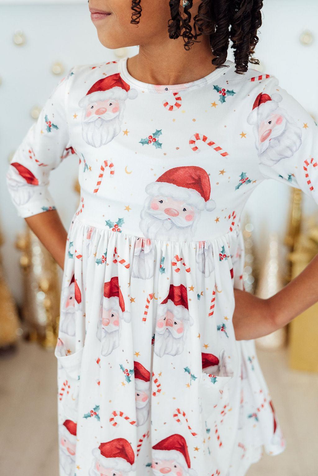 Mistletoe Magic Twirl Dress with Pockets - Kids
