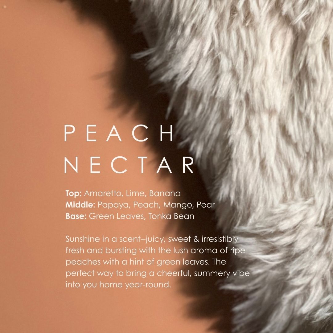 Peach Nectar Candle - Luxury Scented Soy Candle