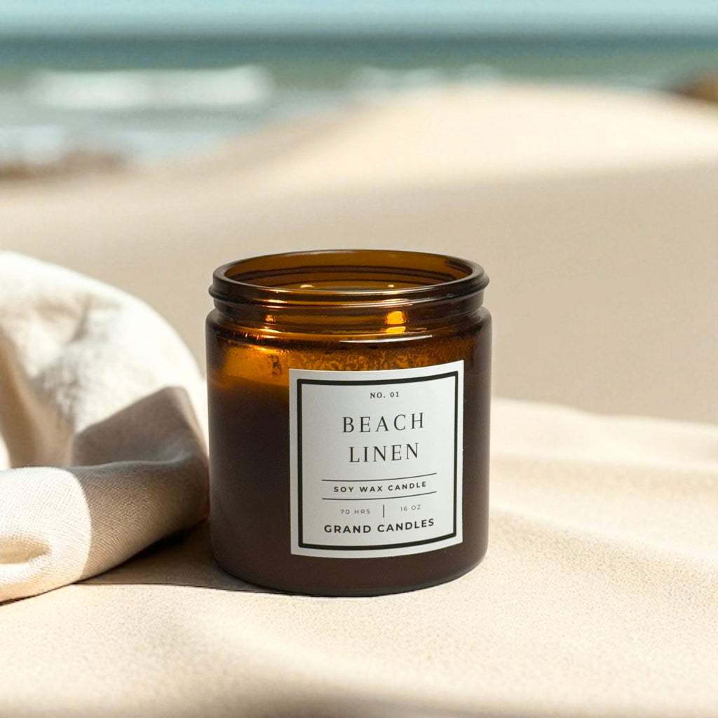 Beach Linen Candle - Luxury Scented Soy Candle