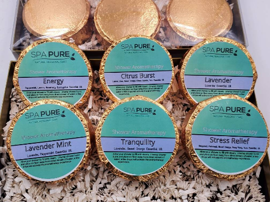 Aromatherapy Shower Tablets Best Sellers Gold Gift Set - 6 Pack