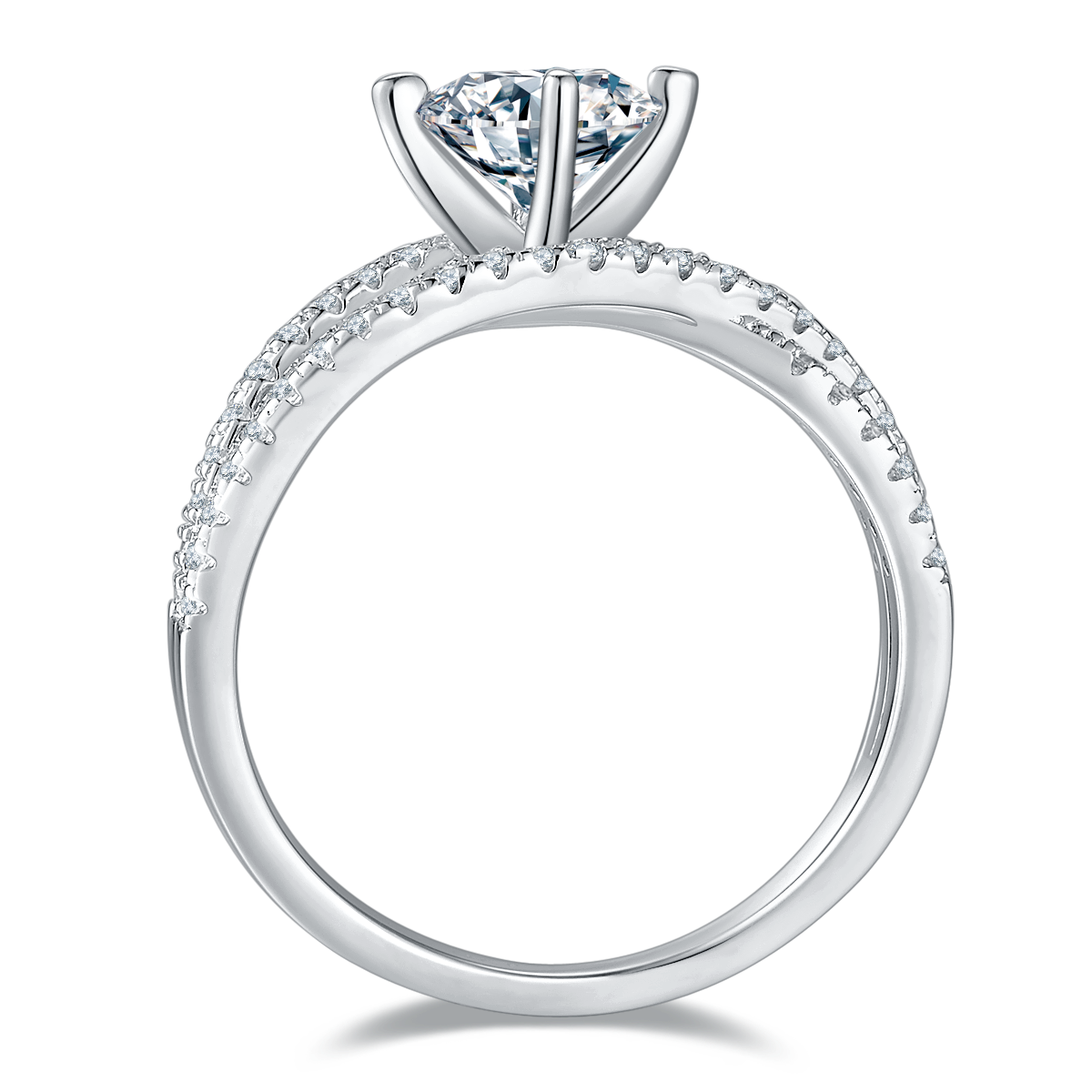 1 Carat Moissanite Ring - 925 Sterling Silver Luxury