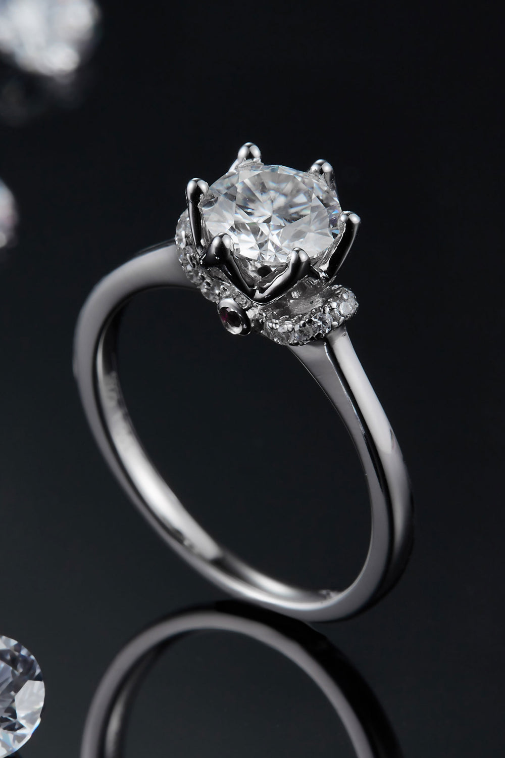 1 Carat Moissanite Ring - 925 Sterling Silver Luxury