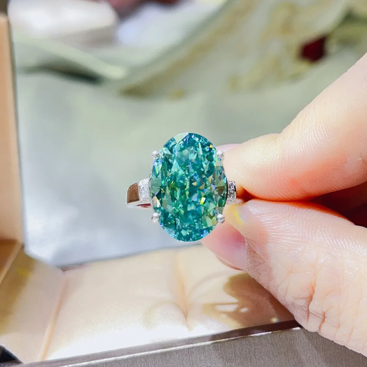 5 Carat Moissanite Ring - 925 Sterling Silver Luxury