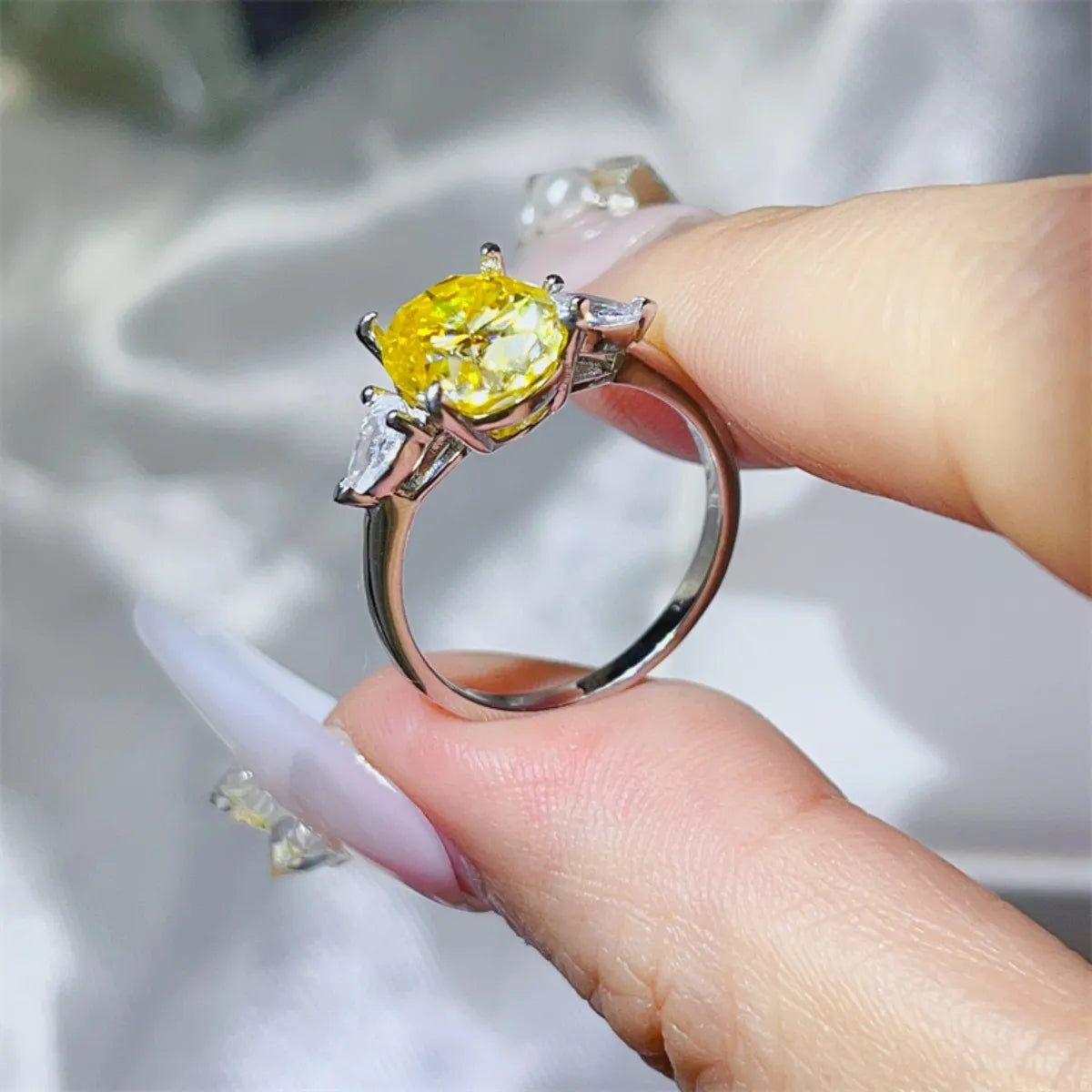 3 Carat Moissanite Ring - 925 Sterling Silver Luxury