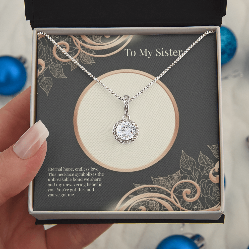 For My Sister Eternal Hope Necklace - Sterling Silver Gift