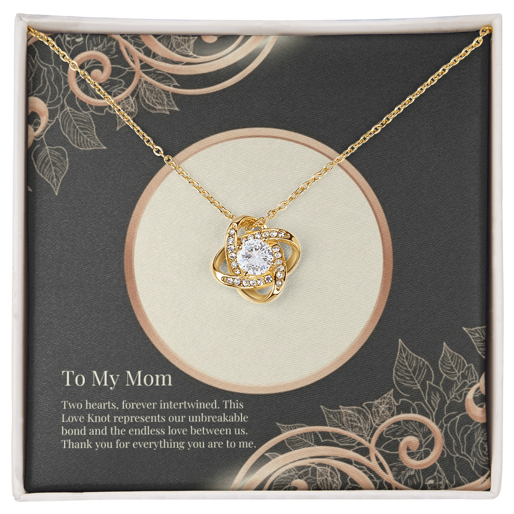 To My Mom Love Knot Necklace - Sterling Silver Gift