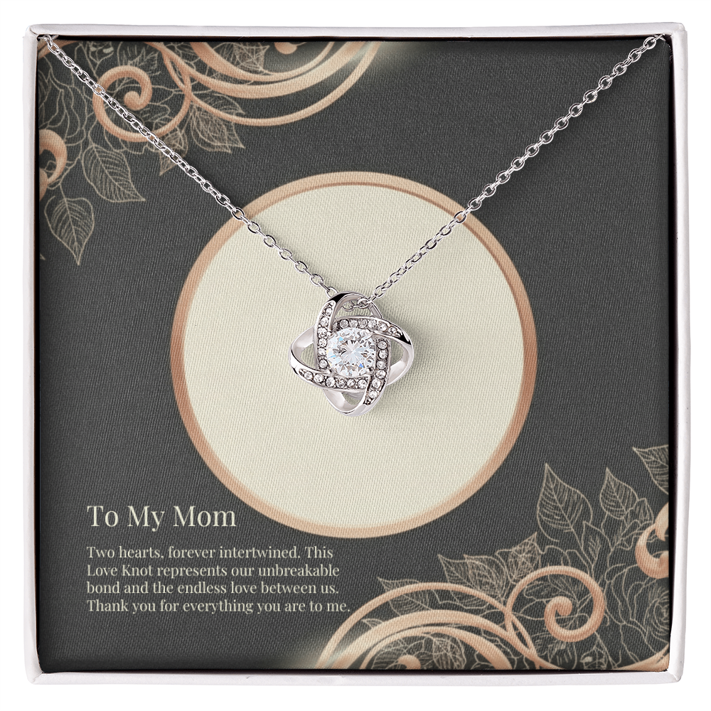 To My Mom Love Knot Necklace - Sterling Silver Gift