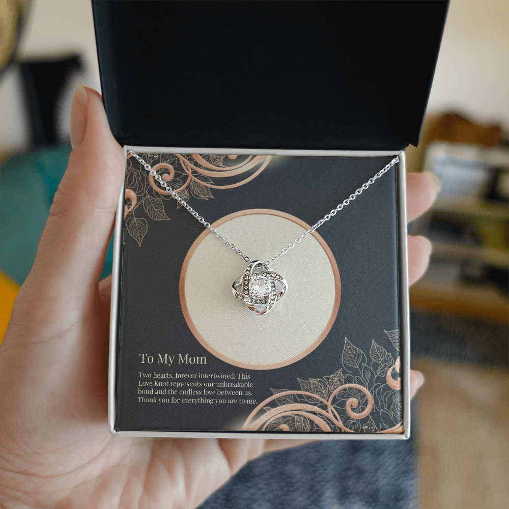 To My Mom Love Knot Necklace - Sterling Silver Gift