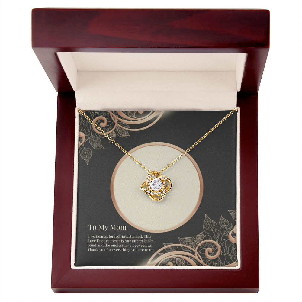 To My Mom Love Knot Necklace - Sterling Silver Gift