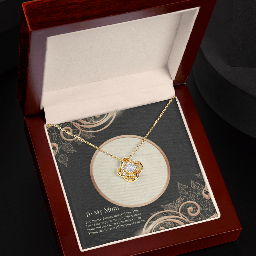 To My Mom Love Knot Necklace - Sterling Silver Gift